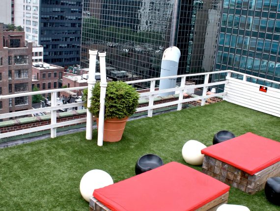 SYNLawn artificial grass rooftop installation