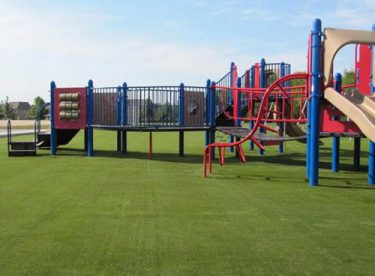 Artificial grass playground installed by SYNLawn