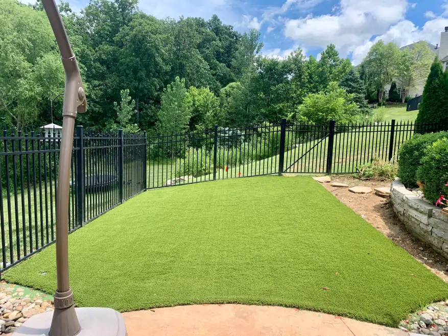 artificial-grass-residential-backyard-gazeebo-trellis-garden Backyard Artificial Grass