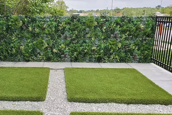 Residential artificial living wall installed by SYNLawn