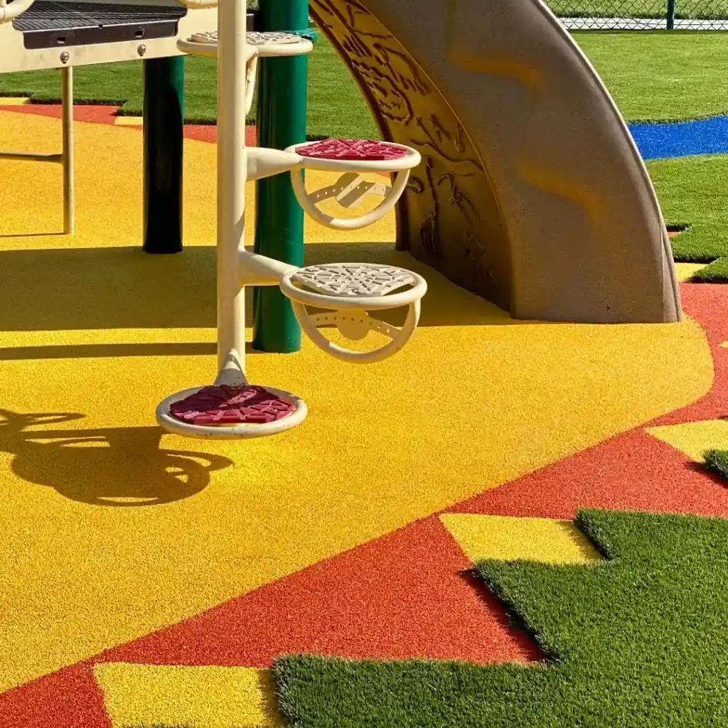 artificial grass playground installed by SYNLawn