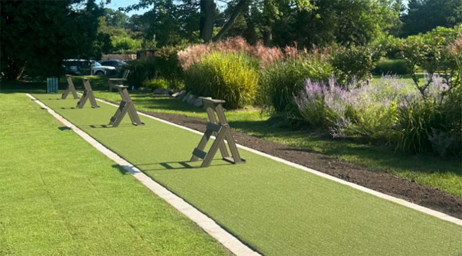 Artificial grass driving range installed by SYNLawn